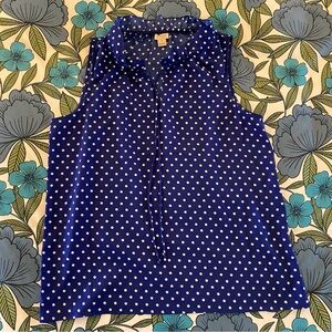 J.Crew Factory Polka Dot Top